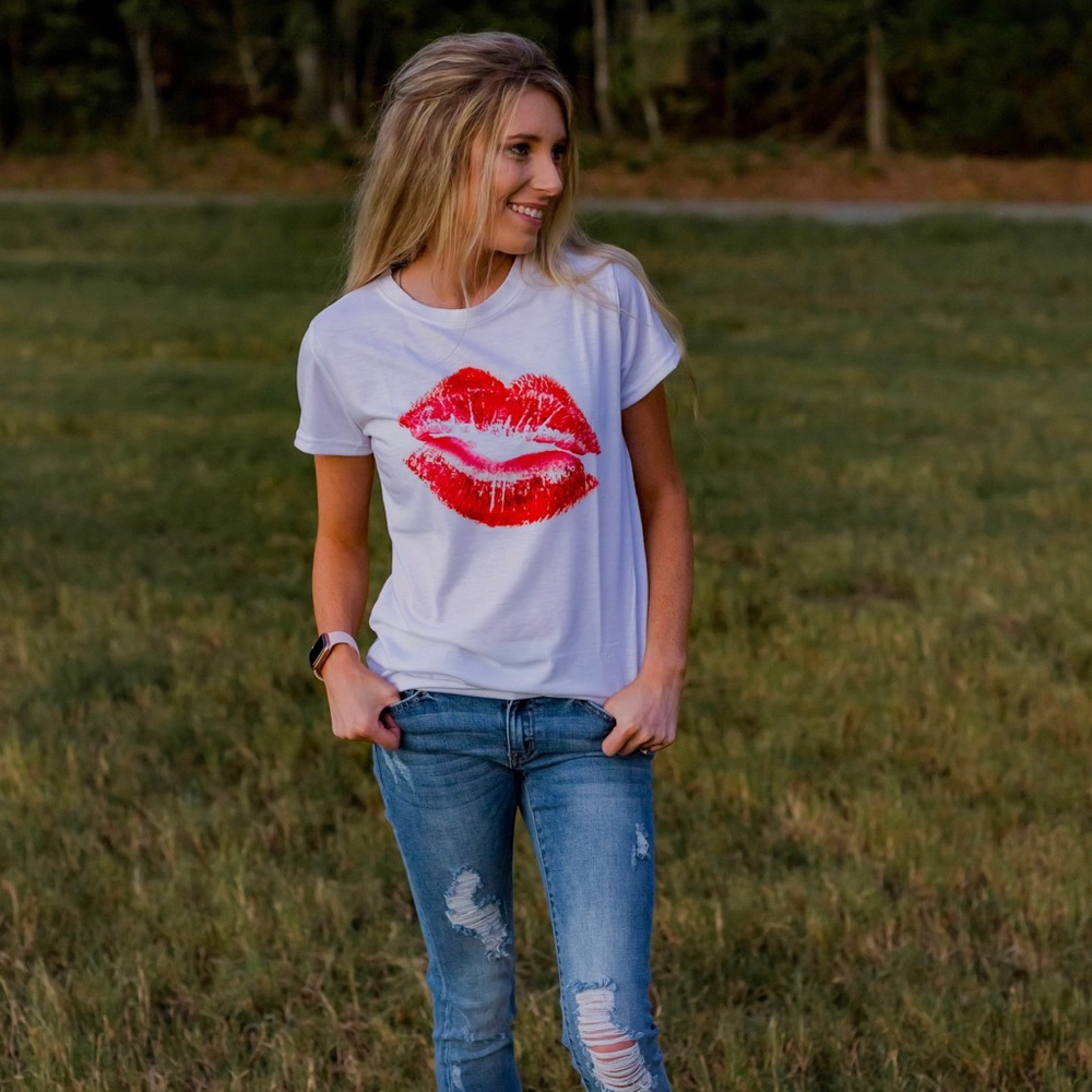 One Kiss Is All It Takes Graphic Tee 💋